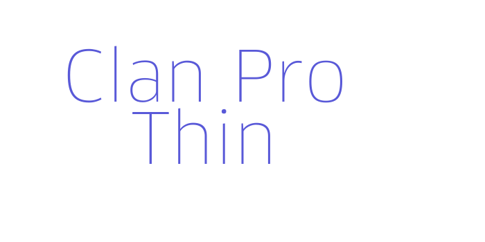 Clan Pro Thin Font