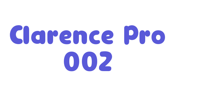 Clarence Pro 002 Font