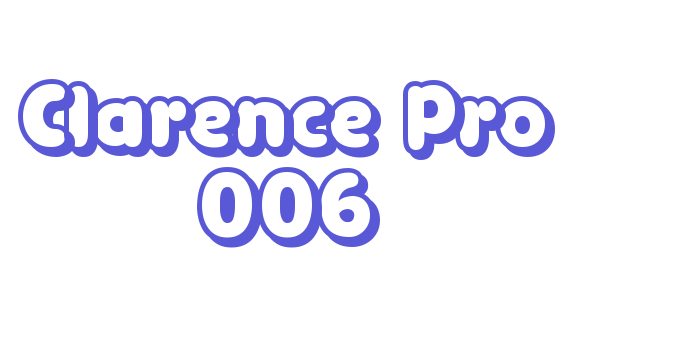 Clarence Pro 006 Font