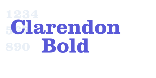 Clarendon Bold font