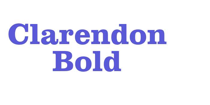 Clarendon Bold Font