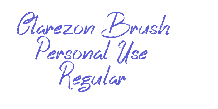 Clarezon Brush Personal Use Regular Font Download