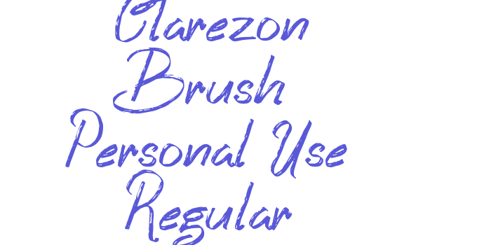 Clarezon Brush Personal Use Regular Font