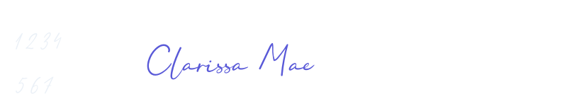 Clarissa Mae-related font