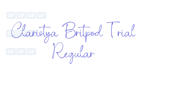 Claristya Britpod Trial Regular font