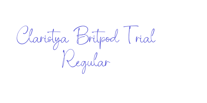 Claristya Britpod Trial Regular Font Download