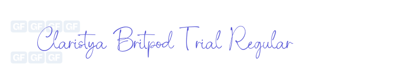 Claristya Britpod Trial Regular-related font