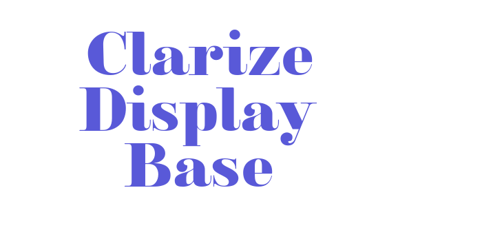 Clarize Display Base Font Download