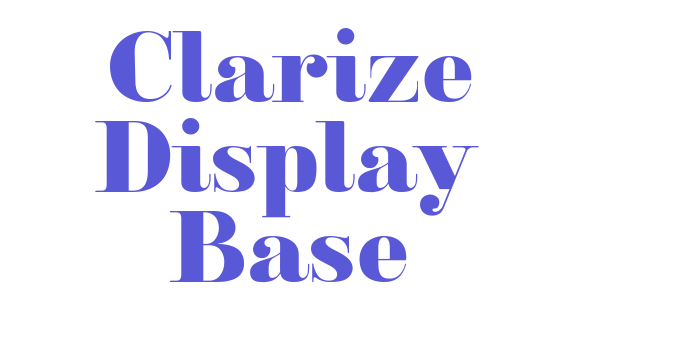 Clarize Display Base Font