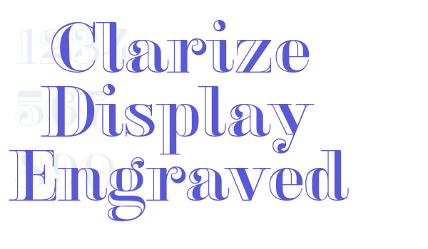 Clarize Display Engraved font free