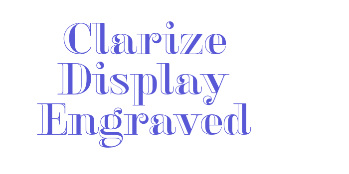 Clarize Display Engraved Font Download