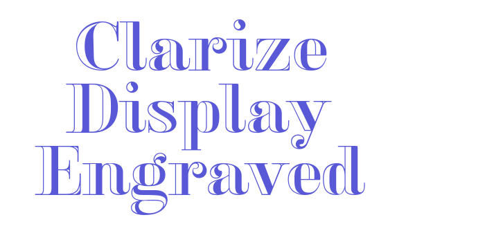 Clarize Display Engraved Font