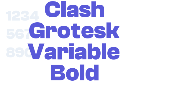 Clash Grotesk Variable Bold font free