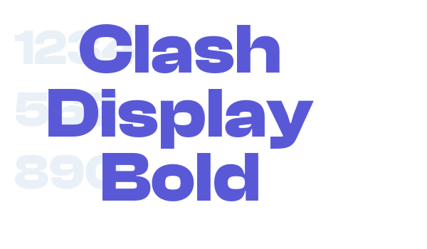 Clash Display Bold Font