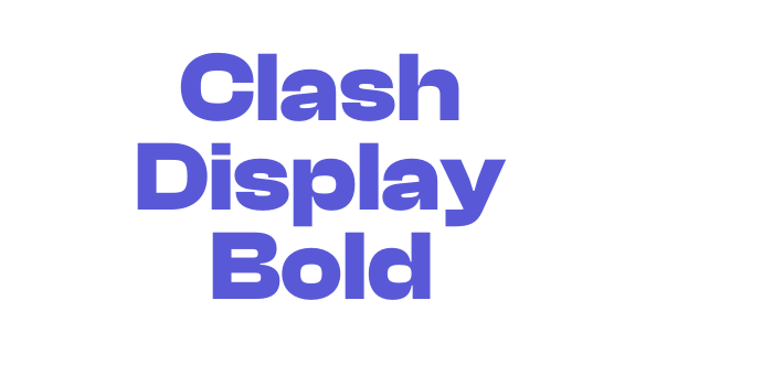 Clash Display Bold Font Download