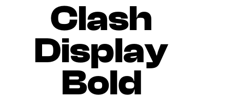 Clash Display Bold