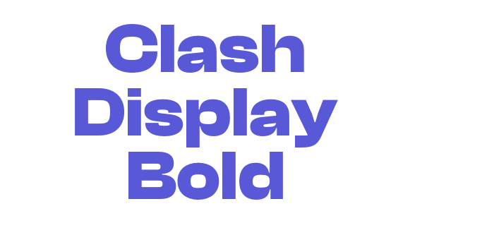 Clash Display Bold Font