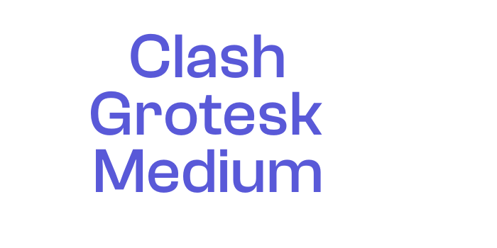 Clash Grotesk Medium Font Download