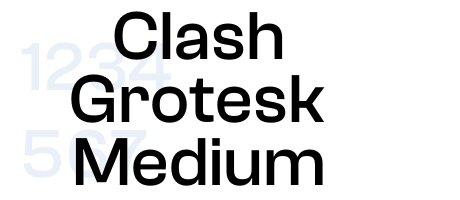 Clash Grotesk Medium