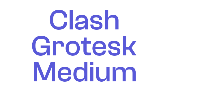 Clash Grotesk Medium Font