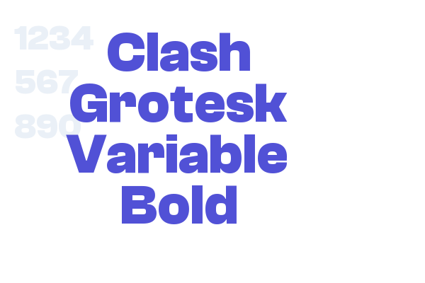 Clash Grotesk Variable Bold