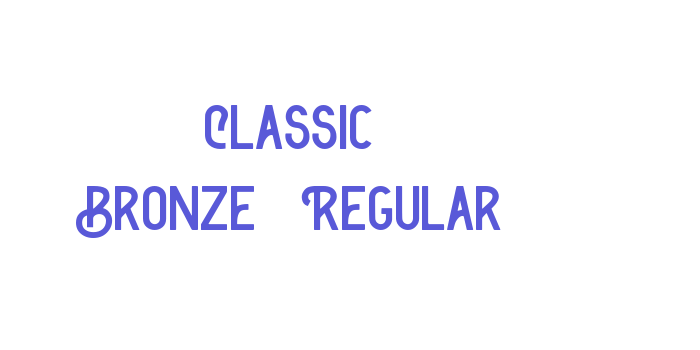 Classic Bronze-Regular Font Download