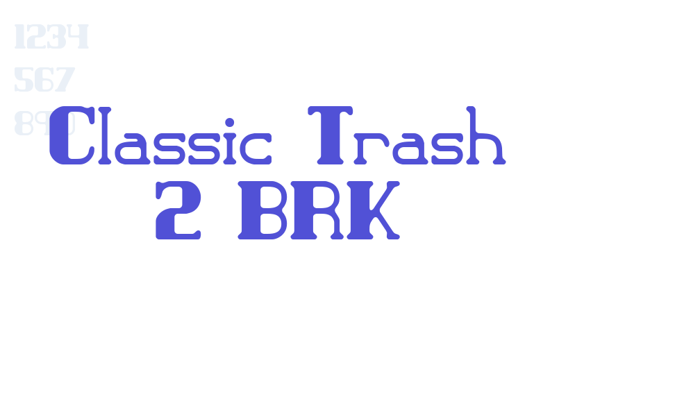 Classic Trash 2 BRK-font-download