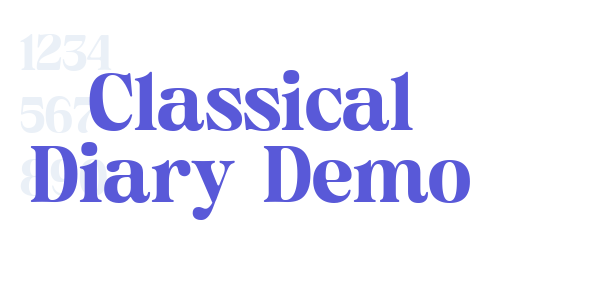 Classical Diary Demo font free