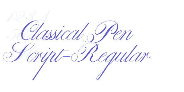 Classical Pen Script-Regular font free