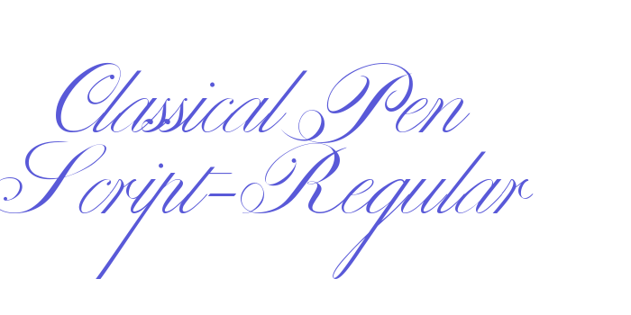 Classical Pen Script-Regular Font