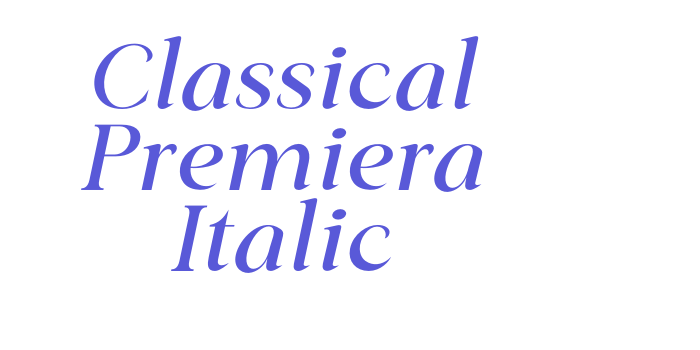 Classical Premiera Italic Font Download