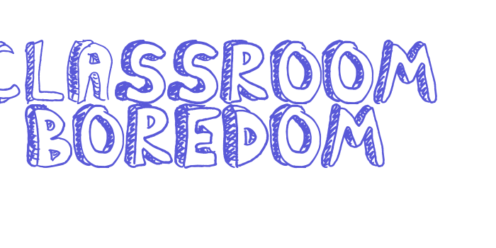 Classroom Boredom Font