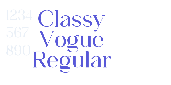 Classy Vogue Regular font free