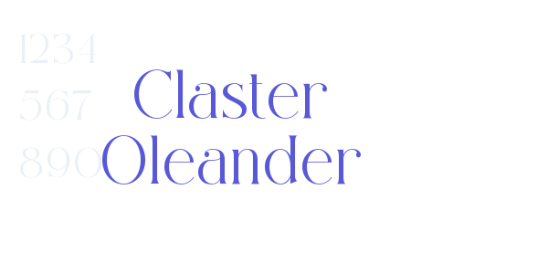 Claster Oleander font