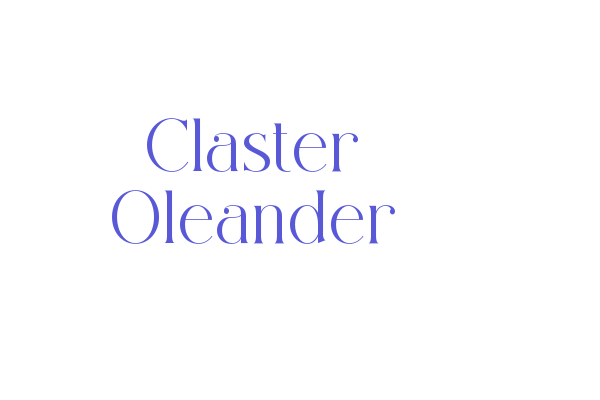 Claster Oleander Font