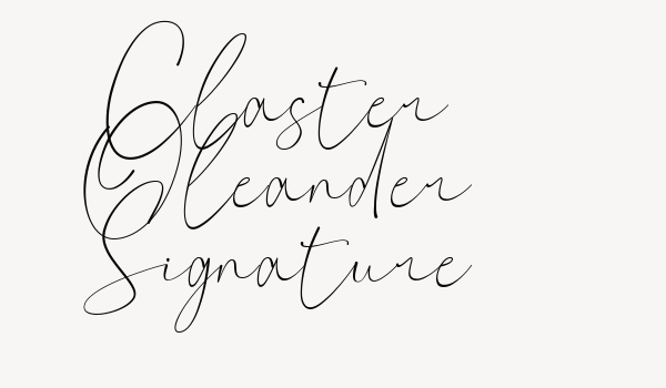 Claster Oleander Signature Font