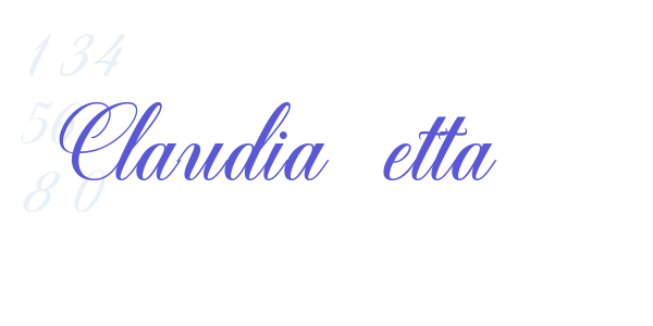 Claudia Betta font free