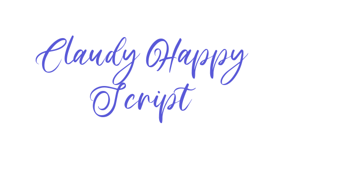 Claudy Happy Script Font