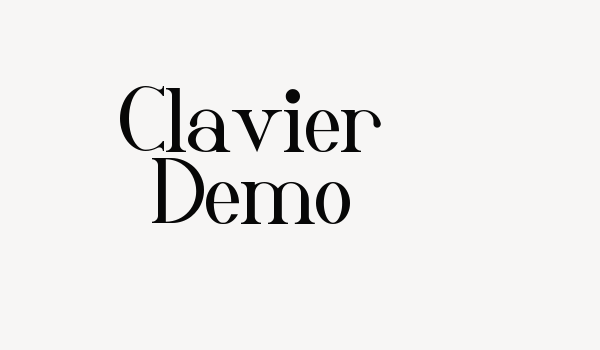 Clavier Demo Font