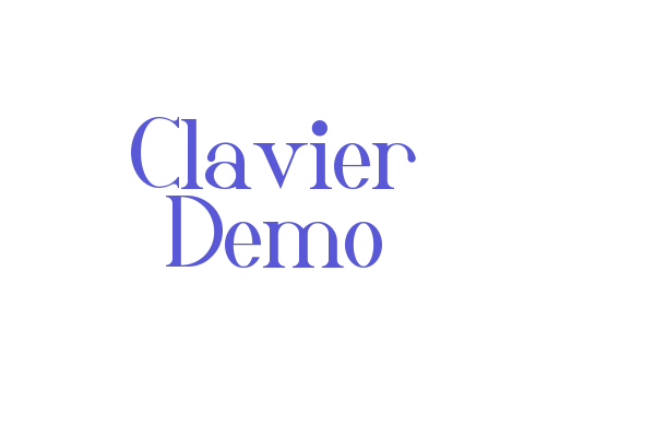 Clavier Demo Font