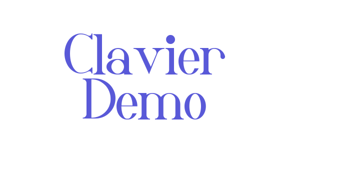 Clavier Demo Font