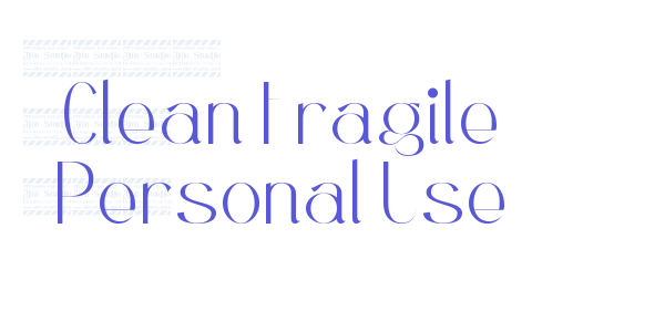 Clean Fragile Personal Use font free