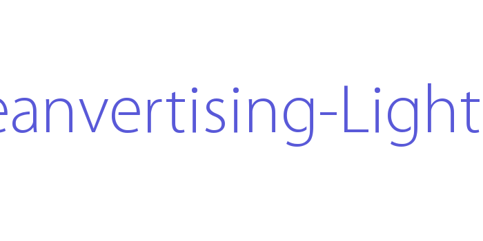 Cleanvertising-Light Font