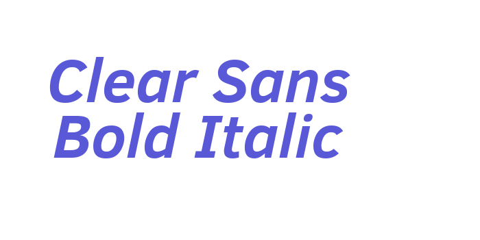 Clear Sans Bold Italic Font Download