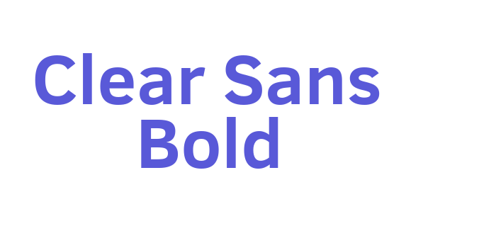 Clear Sans Bold Font