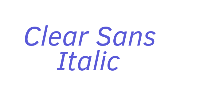 Clear Sans Italic Font Download