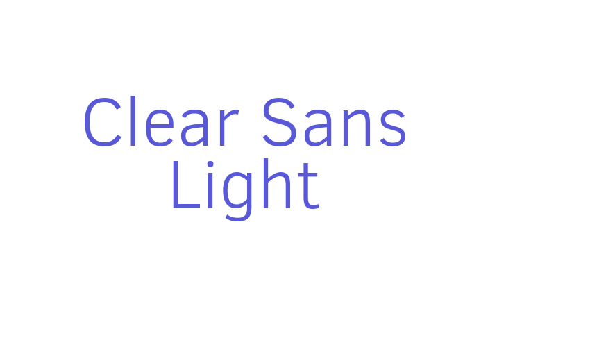 Clear Sans Light Font Download