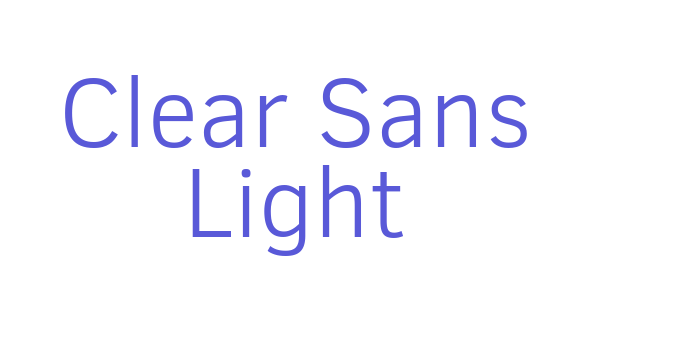 Clear Sans Light Font