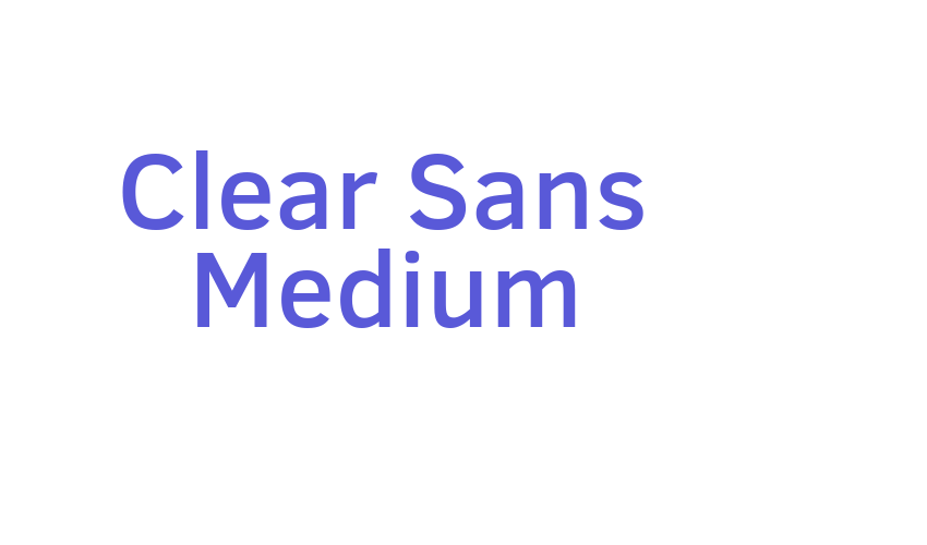 Clear Sans Medium Font Download