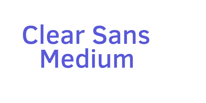 Clear Sans Medium Font Download